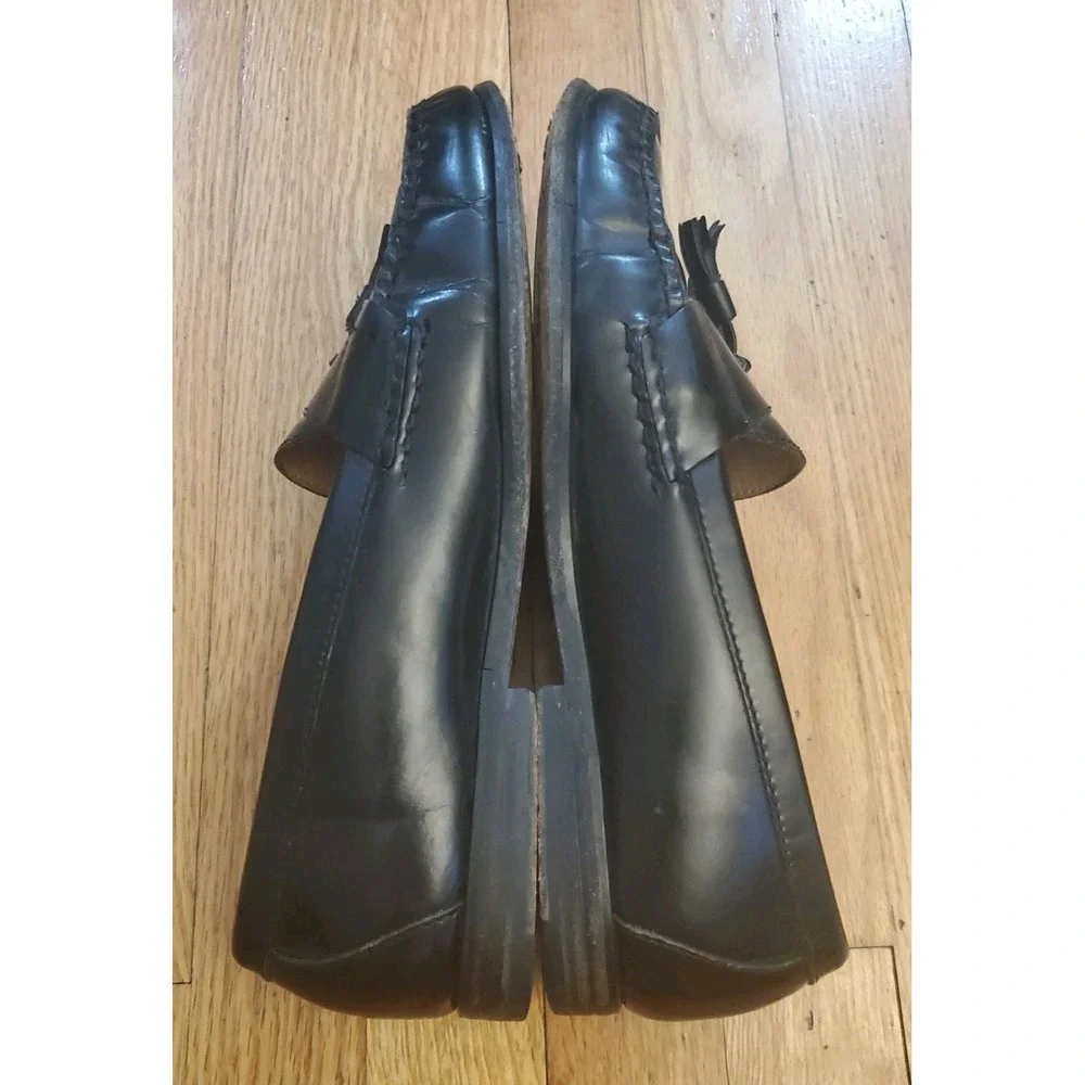 Cole Haan City Mens Black Leather Tassel Dress Loafer Slip-On US 10 D
